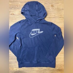 Boys Youth Large Nike Navy Blue hooded sweatshirt